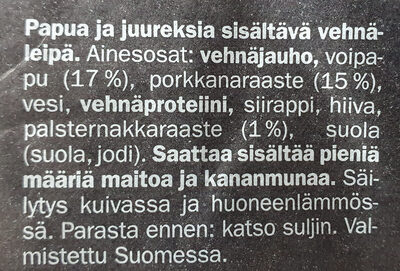 SUKKELAT JUURES-VIIPALEET ingredients label