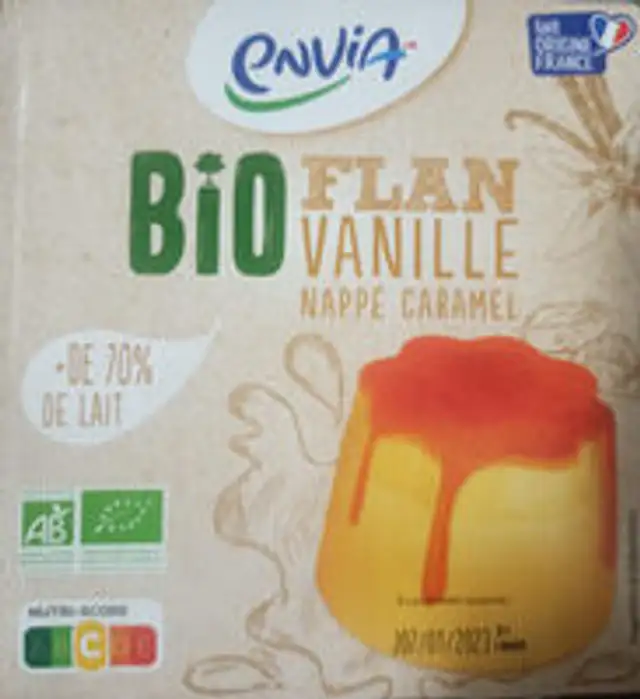 Flan vanille nappé caramel Bio