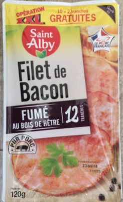 Filet de bacon fumé front packaging