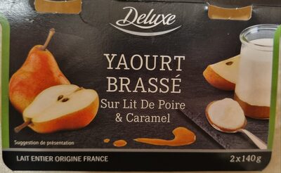 Yaourt brassé sur lit de poire & caramel