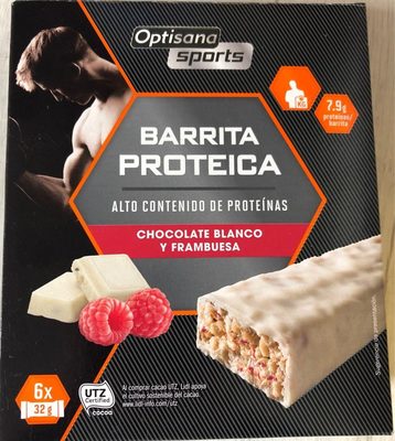Barre proteica chocolate blanco y frambuesa