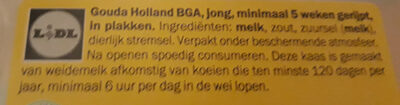 Jong ingredients label
