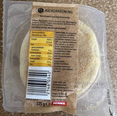 Weizen Toastbrötchen