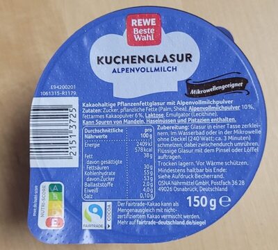 Kuchenglasur Alpenvollmilch
