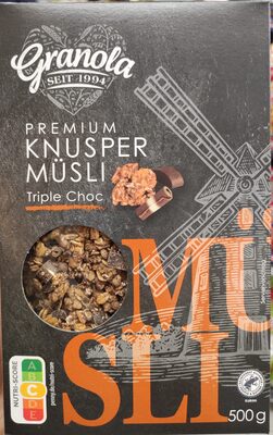 Premium Knusper Müsli Triple Choc front packaging