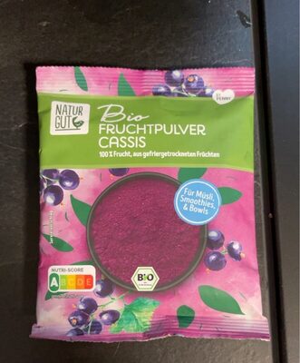 Fruchtpulver Cassis front packaging