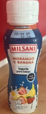 Iogurte para beber Morango e Banana front packaging