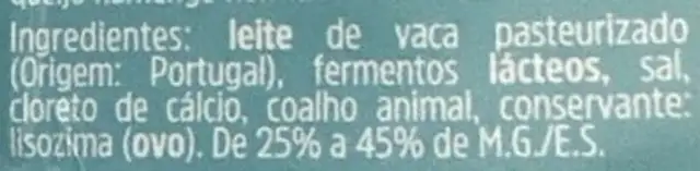 Queijo Flamengo Light* Fatias ingredients label