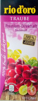 Traube Premium-Direktsaft front packaging