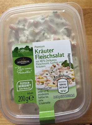 Kräuter-Fleischsalat front packaging