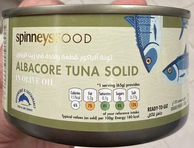 Albacore Tuna Solid In Olive Oil front packaging