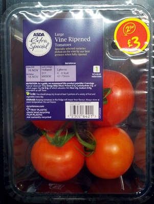 Vine Ripened Tomatoes front packaging