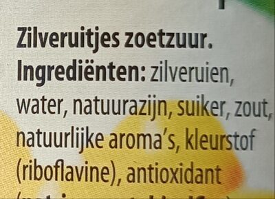 Amsterdamse uitjes ingredients label