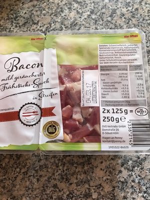 Bacon  Frühstüchs-Speck Streifen