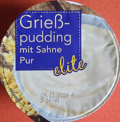 Grießpudding mit Sahne - Pur