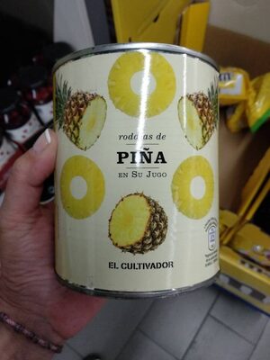 Rodajas de piña en su jugo
