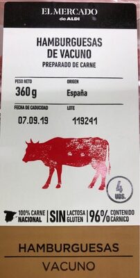 Hamburguesas de Vacuno