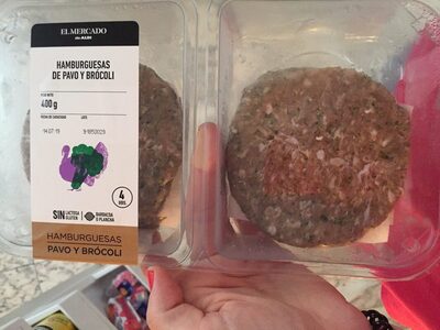 Hamburguesas de pavo y brócoli front packaging