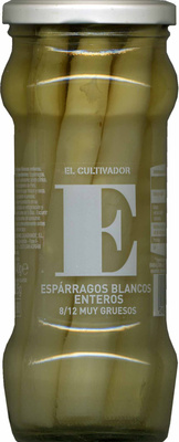 Espárragos blancos enteros 8/12 muy grueso