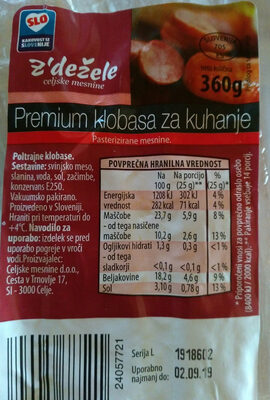 Premium klobasa za kuhanje