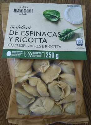 Totelloni de espinacas y ricotta front packaging