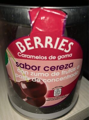 Berries caramelos de goma sabor cereza