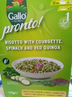 Risotto con calabacín, espinaca y quinoa roja