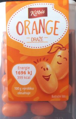 Orange dražé front packaging