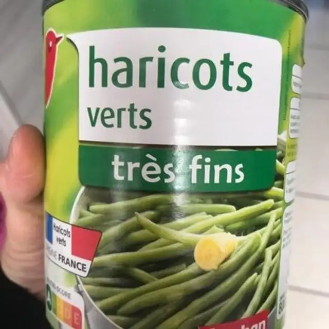 Haricots verts Auchan front packaging