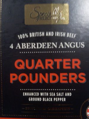 4 Aberdeen Angus quarter pounders
