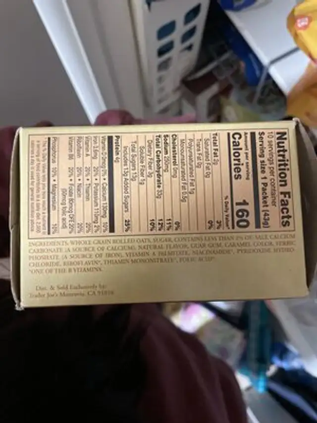Unknown ingredients label