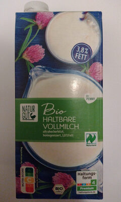 Milch, Bio 3,8% haltbare front packaging