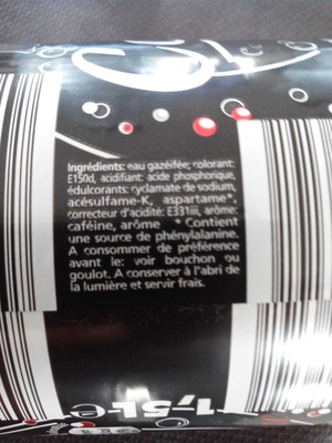 Cola zéro front packaging