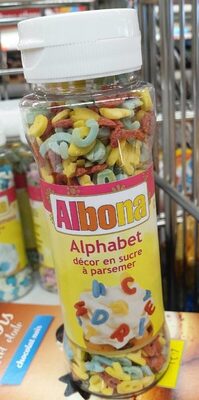 Alphabet décor en sucre