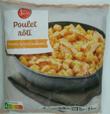 Poulet roti pommes de terre fondantes front packaging