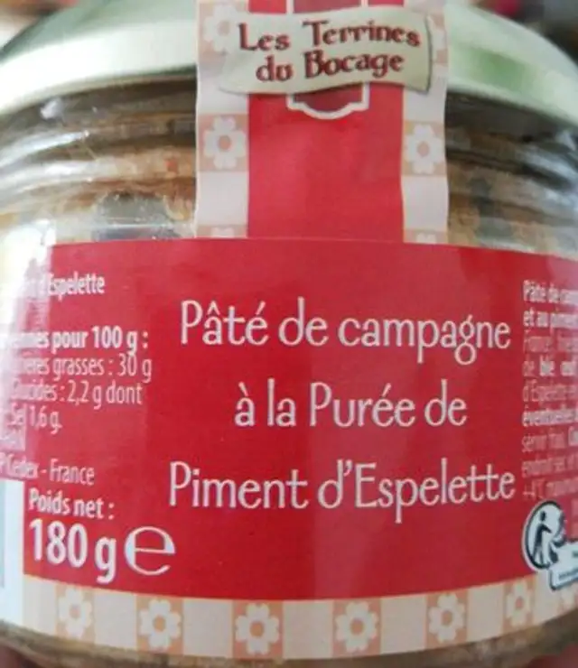 Pâte de campagne à la purée de piment d'Espelette