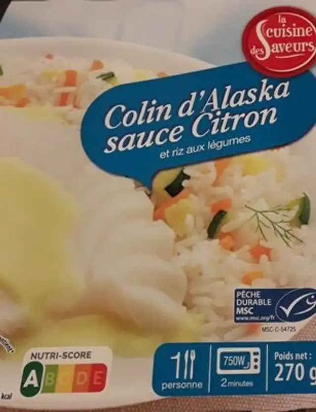 Colin l'Alaska sauce citron front packaging