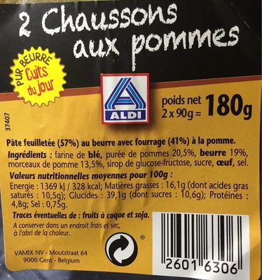 Chaussons aux Pommes front packaging