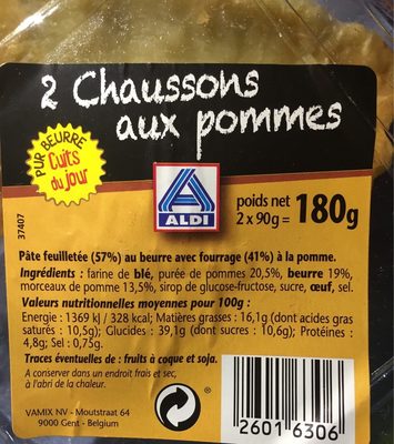 Chaussons aux Pommes nutrition facts table