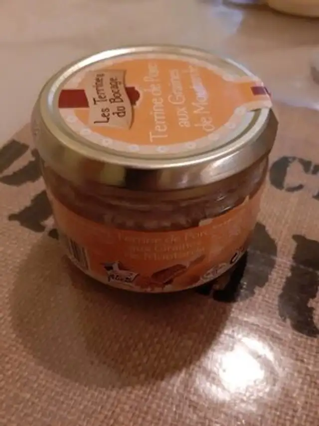 Terrines de porc aux graines de moutarde