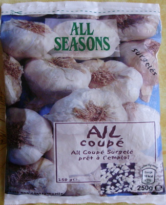 Ail coupé surgelé prêt à l'emploi