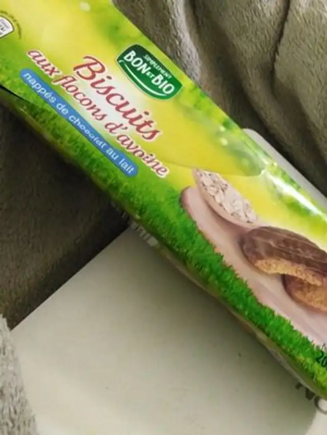 Biscuits aux flocons d'avoine nappés de chocolat au lait