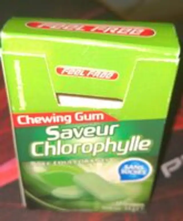 Chewing gum sans sucres Chlorophylle