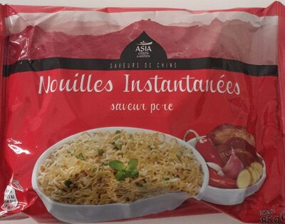 Nouilles instantanées saveur porc front packaging