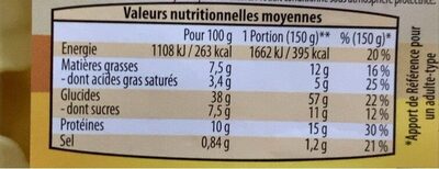 ravioli 4 fromages casa morando nutrition facts table