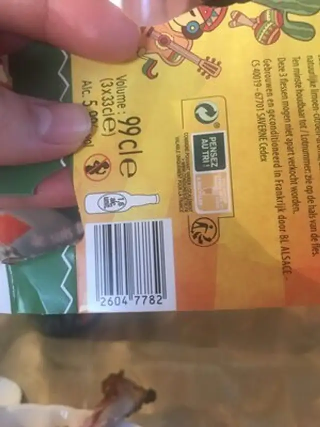 bière aromatisée tequila nutrition facts table