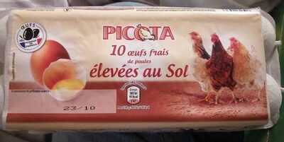 Œufs de poules élevées au sol