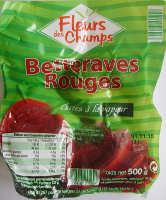 Betteraves rouges (Cuites à la vapeur)