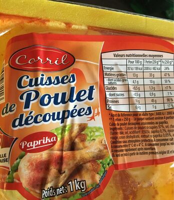 Cuisses de Poulet découpées - paprika