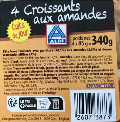 Croissant aux amandes